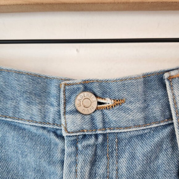 Madewell The Perfect Jean Short Medium Wash Denim Cut-Off Hem Women's 30 - Picture 3 of 8
